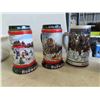 Image 2 : (6) 1990 Budweiser Mugs