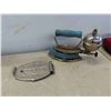 Image 2 : 4pce Blue Coleman Gas Iron with Stand, Pump, Bottle to Fill &