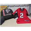 Image 1 : Atlanta Falcons Jersey Size Small with Matching Back Rest Pillow