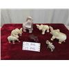 Image 1 : Alabaster, Glass & Other Elephant Figurines