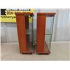 Image 2 : 2 Wood and Glass Display Cabinets 8 1/2'' x 5'' x 14'' 