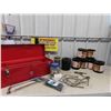Image 1 : Tool Box , 7 Rolls of Gutter Guard , Hack Saw, Vice Grips , 1/2'' Sheet Metal Screws 