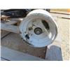 Image 8 : Fertilizer Spreader with Pull Behind Trailer *Missing Tire and Barrel Stand 