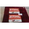 Image 1 : 2 Stihl Chainsaw Metal Modern Signs 8'' x 12'' Each 