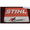 Image 3 : 2 Stihl Chainsaw Metal Modern Signs 8'' x 12'' Each 