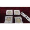 Image 1 : 4 USA JFK 50 Cents 1971, 1972, 1973, 1974