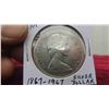 Image 2 : 1 Canada Centennial Silver Dollar 1867-1967
