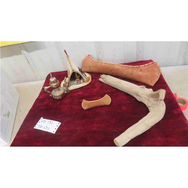 Birch Bark Canoe, Tee Pee Display & More 
