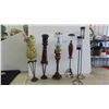 Image 1 : 5 Unique Solar Lights Tallest is 34'' , Nesting Bird on Stand 29 1/2'' Tall 