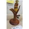 Image 2 : Antler/Horn Carved Lamp (Lots of Workmanship) , Carved Owl Display