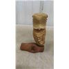 Image 8 : Antler/Horn Carved Lamp (Lots of Workmanship) , Carved Owl Display