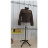 Image 1 : Vintage Industrial Dress Form/Stand with Boys Scout Wool Jacket