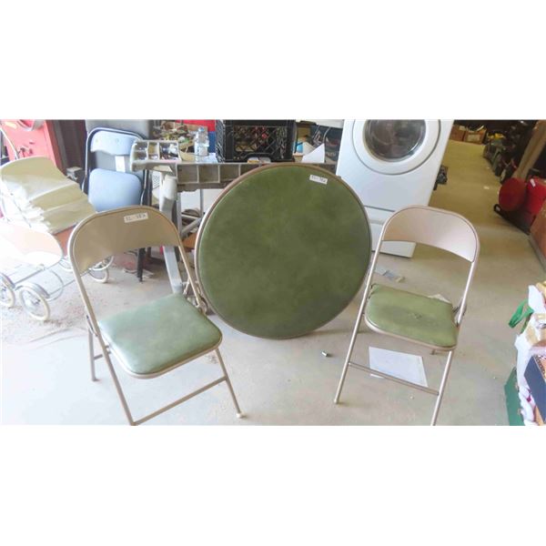 Mid Century Round Table with Chairs 