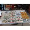 Image 1 : Manitoba License Plates: 4 Pairs , 7 Singles, 3 Trailer, 1 Vintage Horn Ring 