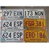 Image 2 : Manitoba License Plates: 4 Pairs , 7 Singles, 3 Trailer, 1 Vintage Horn Ring 