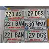 Image 3 : Manitoba License Plates: 4 Pairs , 7 Singles, 3 Trailer, 1 Vintage Horn Ring 
