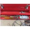 Image 9 : 2 Metal Tool Boxes with Wrenches, Screwdrivers, Snips, Ratchet, Sockets, Filter