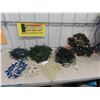 Image 1 : Christmas Evergreen Style Garland with Lights, Wreath, Lights & More