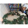 Image 2 : Christmas Evergreen Style Garland with Lights, Wreath, Lights & More