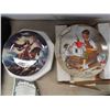 Image 3 : Norman Rockwell Collector Plates , Mickey Mouse Wine Glasses, Mini Collectibles with Case