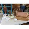 Image 1 : Knick Knacks, Pedestal, Wicker Basket & More 