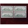 Image 2 : 4 Canadian Centennial $1 Bills - Excellent Condition