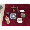 Image 1 : Indigenous Items: 2 Totem Poles, Sculpture, 3 Trinket Dishes, 1 Lidded Container