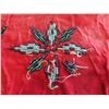 Image 3 : Nortk SK Baby Carrier (Papoose) Leather Straps, Red Velveteen, Hand Beaded 23''