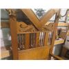 Image 8 : 1/4 Cut Oak Hall Stand 82'' x 31'' x 16'' with Umbrella Holder and Lion Head 