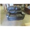 Image 1 : Leather/Leather-Style Love Seat Recliner 58'' Wide 
