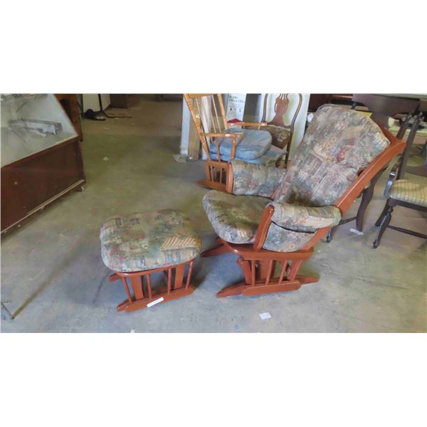 Gliding Rocker and Ottoman