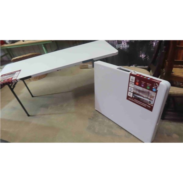 2 Poly Folding Leg Tables 29 1/2'' x 72'' x 30'' 