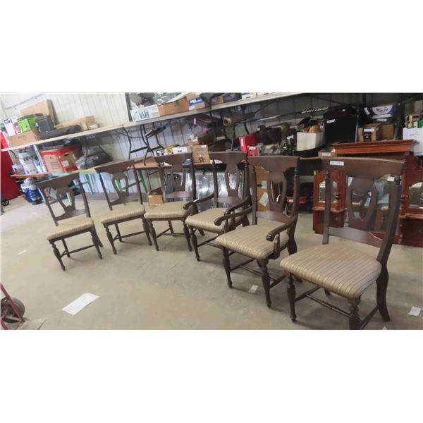 6 Matching Dining Room Chairs (2) Captain