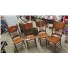 Image 1 : 4 Double Press Back Chairs 
