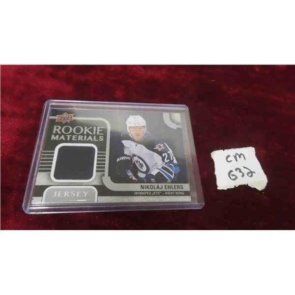 Nikolaj Ehlers Winnipeg Jets Rookie Materials Jersey Card