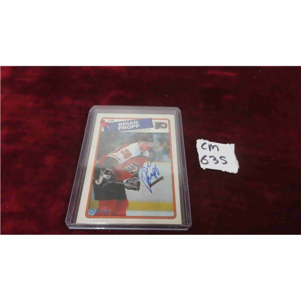 Signed Brian Propp Philadelphia Flyers Card 