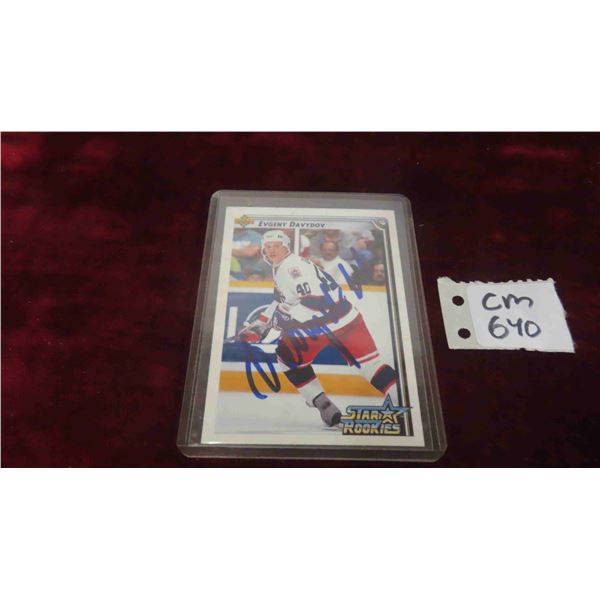 Signed Eugeny Davydru Winnipeg Jets Star Rookies Card