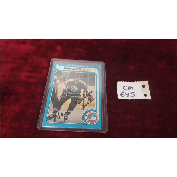 Signed Wayne Dillon Winnipeg Jets Card