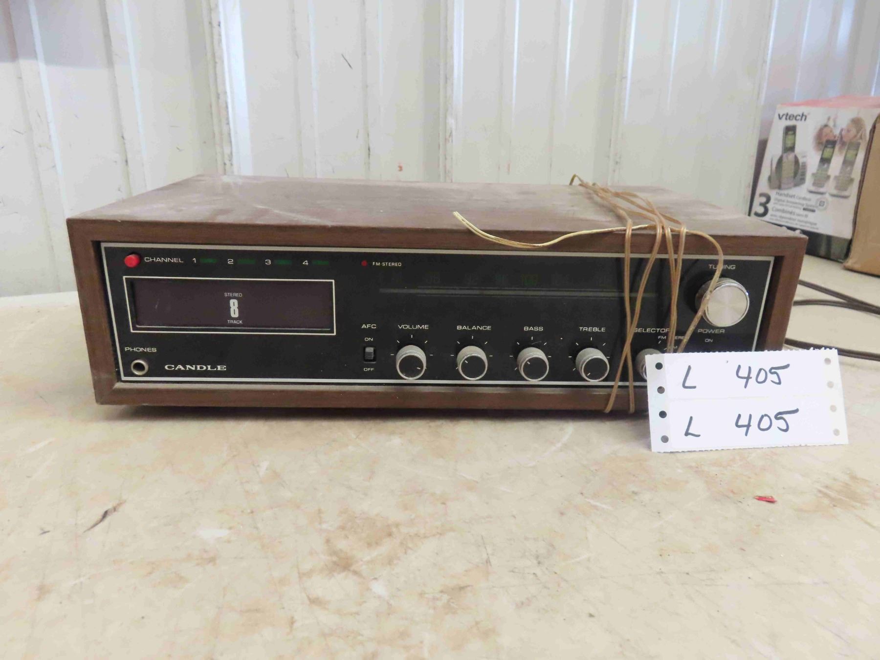 Candle Stereo AM/FM/8 Track Receiver