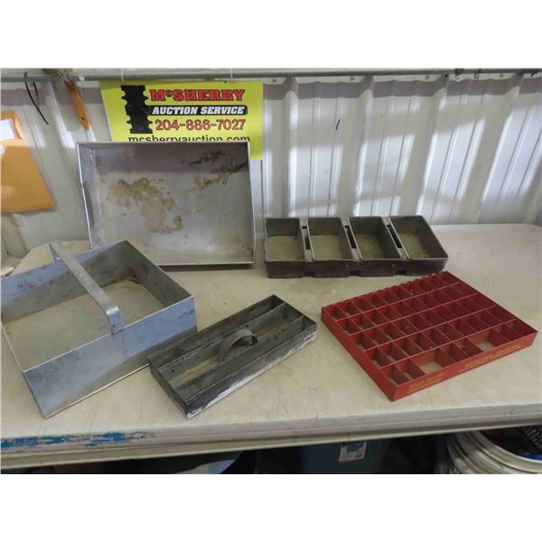 Metal Trays and Organizers - Largest is 19'' x 14''