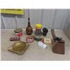 Image 1 : Brass Ashtray, Vintage Cigarette Tins, Cow Bell & More 