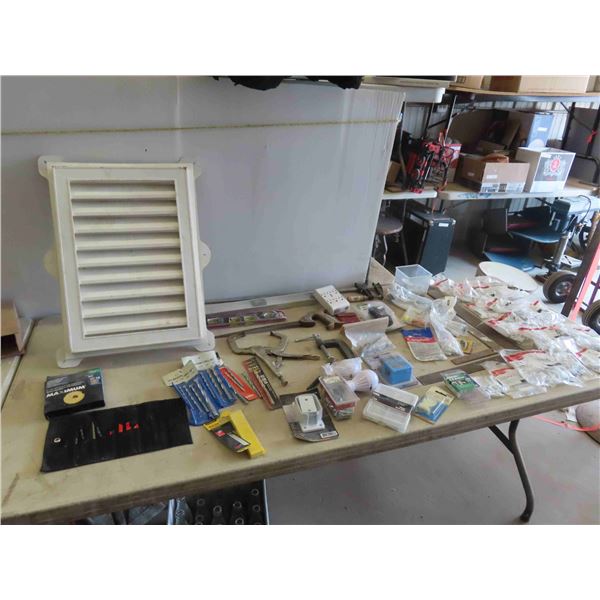 Vinyl Vent 15 1/4'' x 21 1/2'' , Levels, Hack Saw, Drill Bits, Fasteners, Clamps & More
