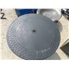 Image 2 : Pedestal Style Metal Fire Pit with Lid 30'' x 24''