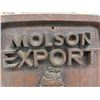 Image 2 : Molson Export on Draft Carved Sign 20'' x 19''