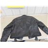 Image 2 : Black Leather Motorcycle Jacket Size 46