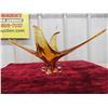 Image 2 : Amber Art Glass 20'' W x 9'' Tall