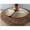 Image 2 : Tiki 3 Tier Monkey Pod and Capiz Shell Server 26'' High