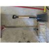 Image 3 : Yard Tools: Fan Rake, Spade, Hoe, Scoop Shovel & More 