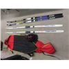 Image 1 : 2 Sets of Skis (Brands) Jarvinen + Fischer with Bag , Bicycle Helmet 