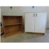 Image 1 : Pantry with 2 Shelves 31'' x 15 3/4'' x 34 1/2'' , Book Case 28'' x 11 3/4'' x 30''